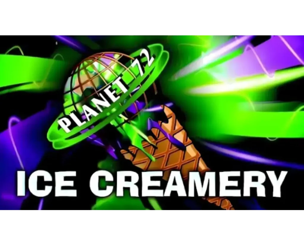 Planet 72 Ice creamery logo